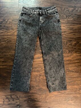 Simply Vera Vera Wang Women's Acid Wash Gray Straight Jeans